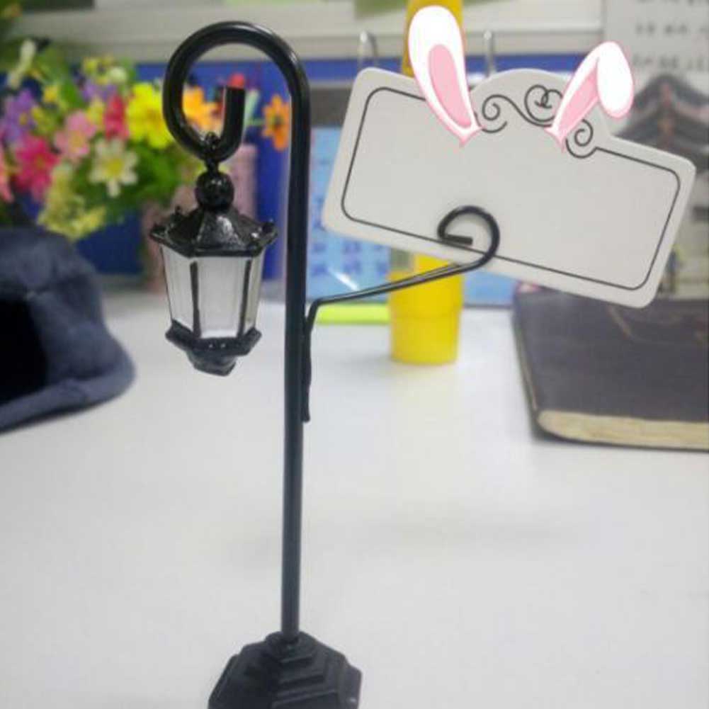 Menu Reception Clip Wedding Decor Streetlight Shape Memo Notes Hotel Table Restaurant Place Card Holder Birthday Party Supplies