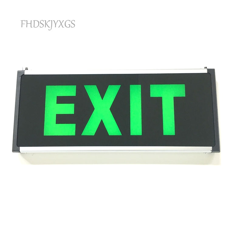 Exit Led Light Ac110/220V Green Exit Sign Emergency Light Fire Safety Indicator Warning Lamp For Bulb Hotel Mall Public Place