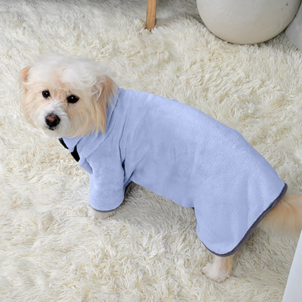 Soft Pet Towel - Super Absorbent Quick Drying Bathrobe for Dogs & Cats