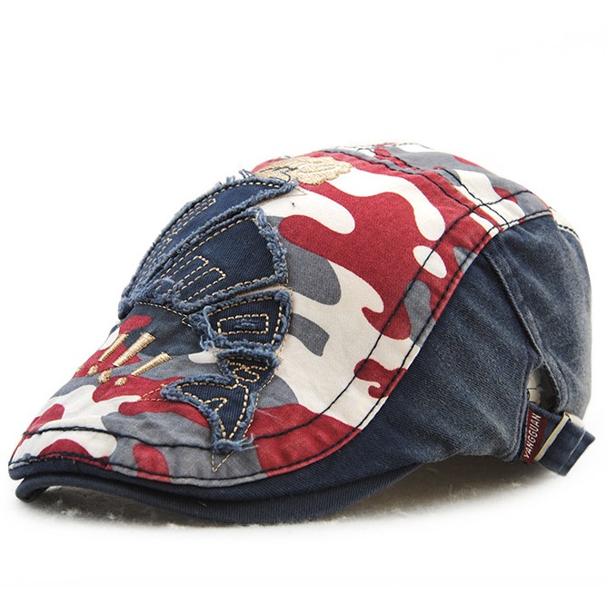 [jamont] vår høst barn caps gutt basker hatter jente visir kamuflasje bomull barn flat caps 5-10y justerbare casquette