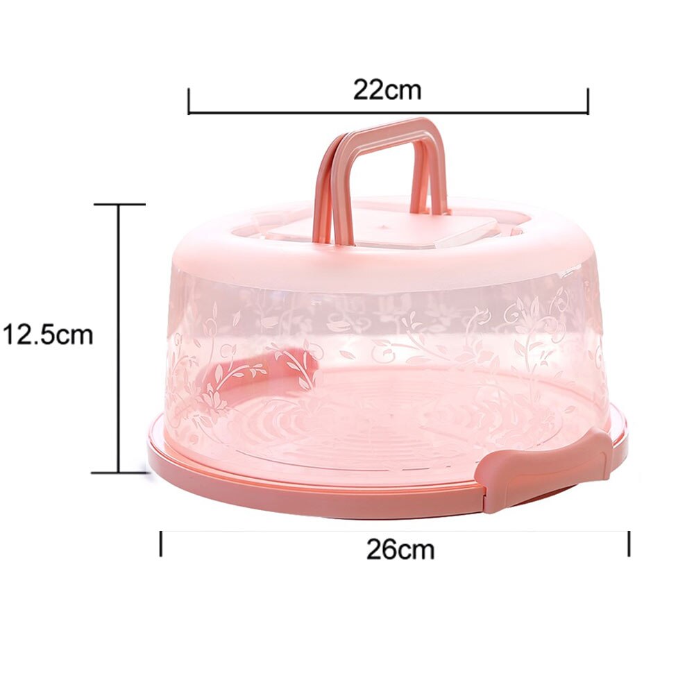 6-8 Inch Round Plastic Cupcake Container Portable Dessert Pie Cake Box Handheld Birthday Bar Wedding Cakes Storage Box Reusable