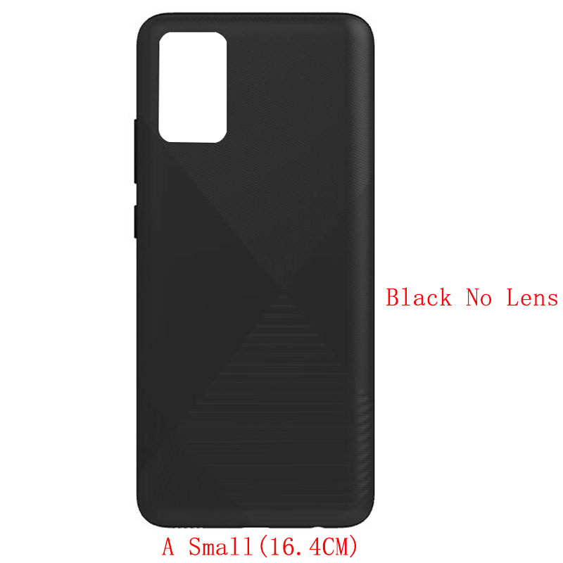 Boîtier de batterie pour Samsung A02S A025F, couvercle de panneau de porte arrière, pièces de rechange: Black No Lens A