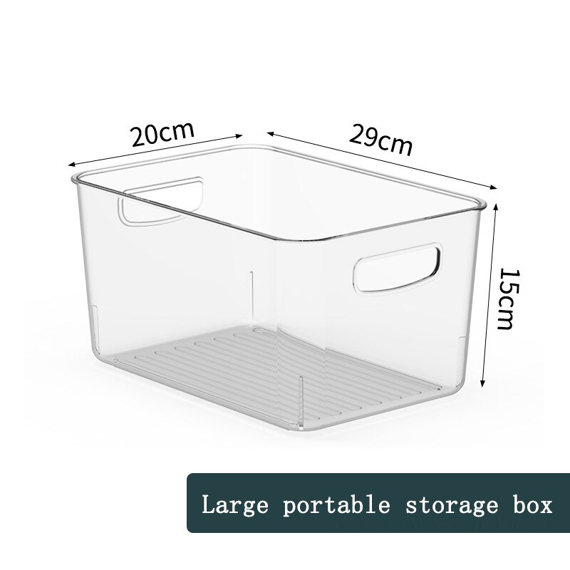 Plastic Transparent Refrigerator Organizer Storage Box Fridge Drawer Clear Refrigerator Container for Food Drinks Egg Storage: Portable  box C
