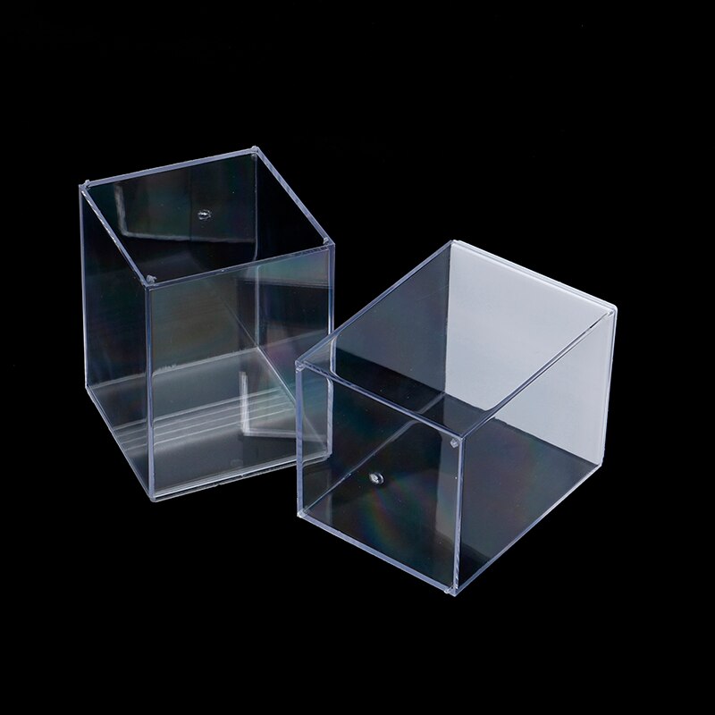 8*8*10CM Acrylic Display Case Self-Install Clear Cube Box UV Dustproof Basketball Toy Figures Collectibles Protection 1Pc