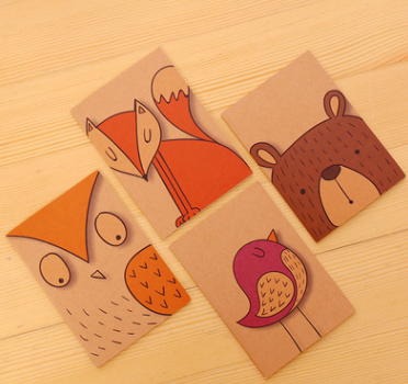 16 feuilles 32 pages papier Kraft rétro 64K petit livre Mini poche bloc-notes blanc page intérieure ligne de voiture petits école bureau: Rose Red