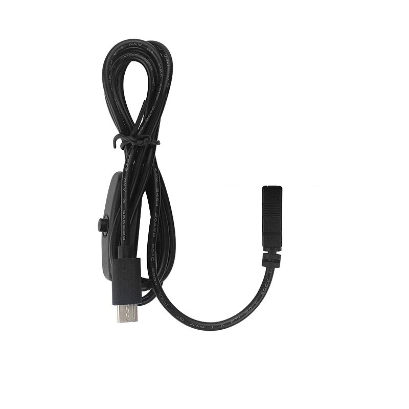 Geschikt Voor Raspberry Pi 4 B Power Kabel 5V 3A 1M Schakelaar Usb Kabel Netsnoer