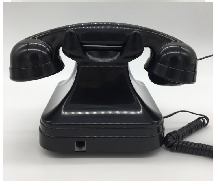 Klassinen musta vintage antiikki puhelin vintage maalaismainen kotipuhelin retro soittoäänet (makea jingle bell ääni)
