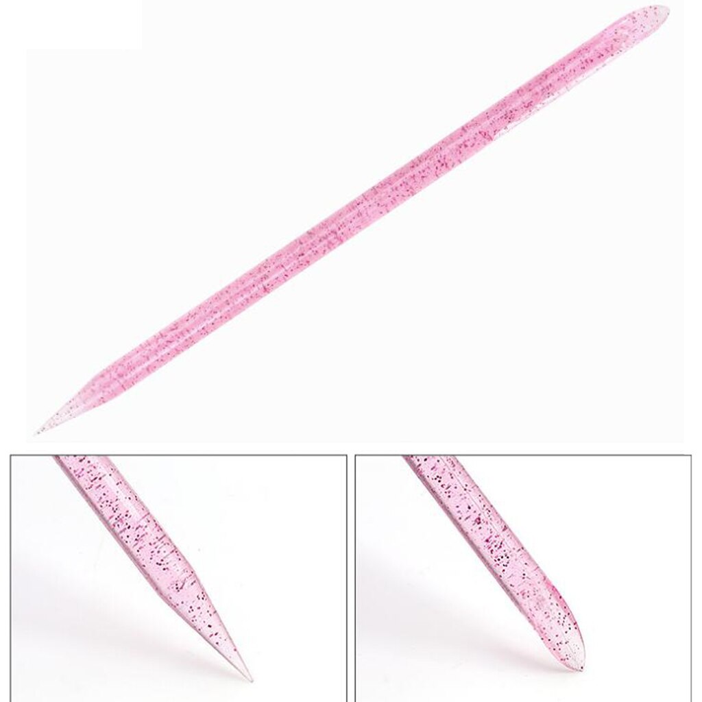 Cuticle Pusher - Manicure Stick, Precision Cuticle Remover, Eyelash Extension Tool: Purple