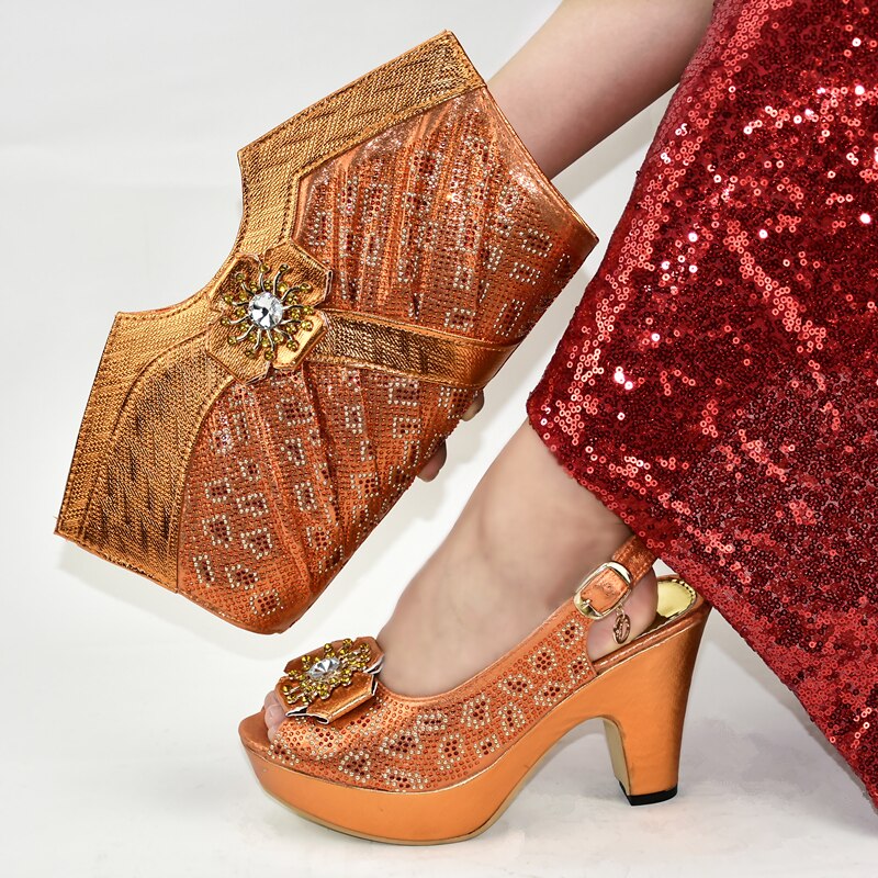 Italian Shoes with Matching Bags for Wedding Italy Red Color African Matching Shoes and Bags Italian In Women Wedding Shoe