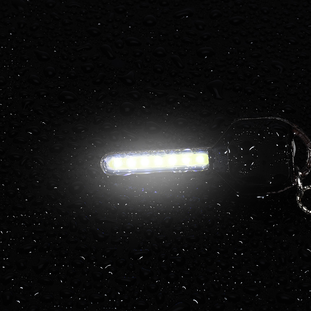 Coba mini linterna LED llavero luz llave portátil linterna pequeña linterna 2 modos al aire libre brillo USB recargable