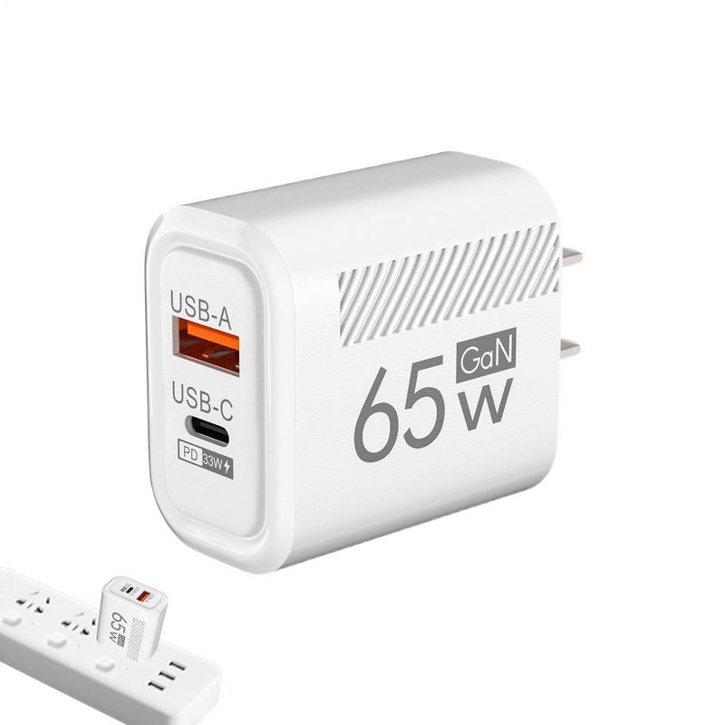 Snelladerblok 65w snellader usb-c oplader kubus telefoons dubbele poort snellaadadapter kubus