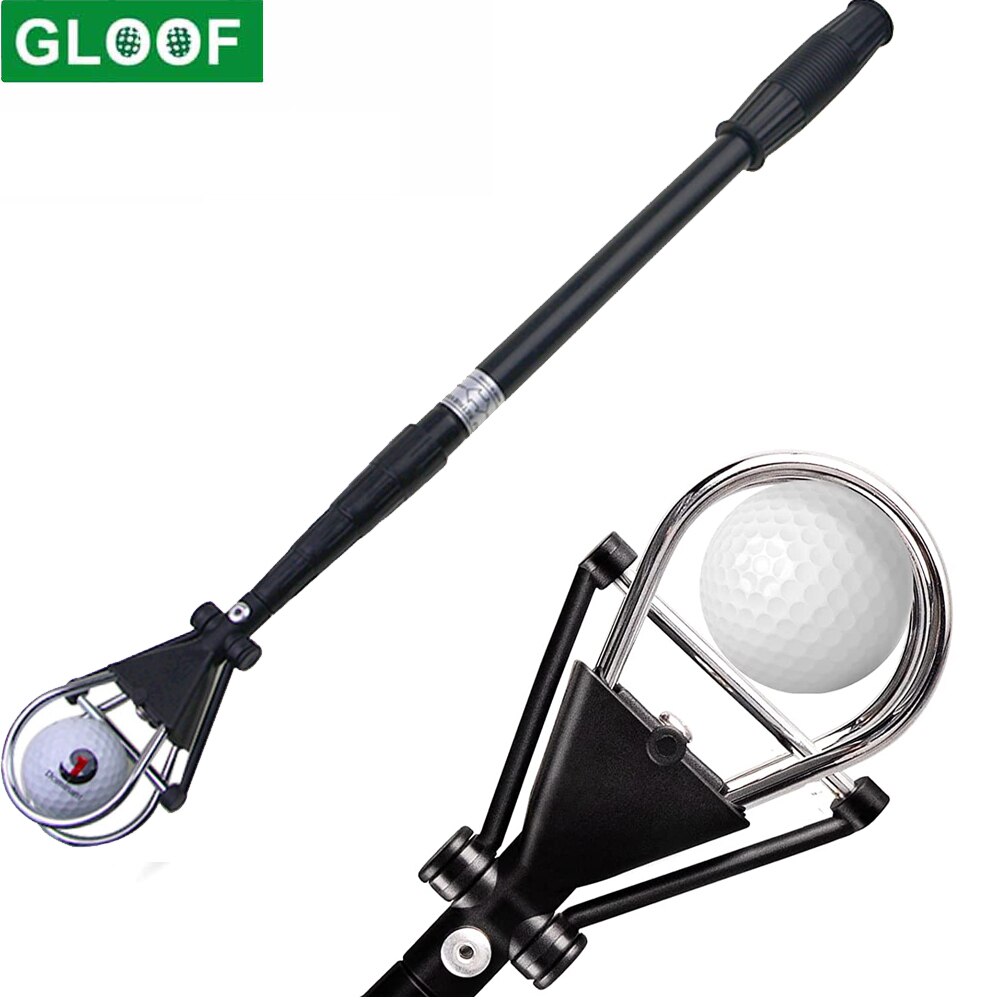 Golfbal Retriever, Draagbare Roestvrij Telescopische Uitschuifbare Golf Pick Up Scoop Ballen Grabber Retriever Golfer Tackle Accessoire