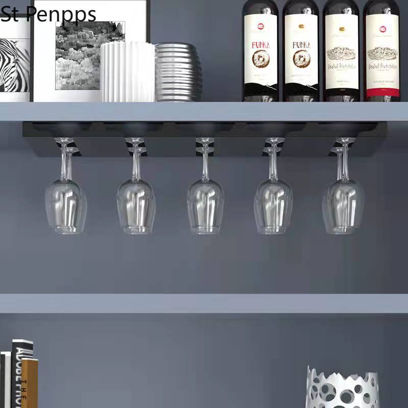 Estante para copas de vino debajo del gabinete, colgador de almacenamiento, organizador de Metal para Bar y cocina