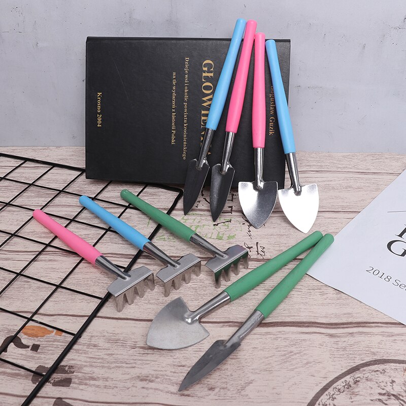 3pcs/lot Home Gardening Tool Set Balcony Home-grown Mini Digging Suits Shovel Rake Garden Tools Combination Pink Blue
