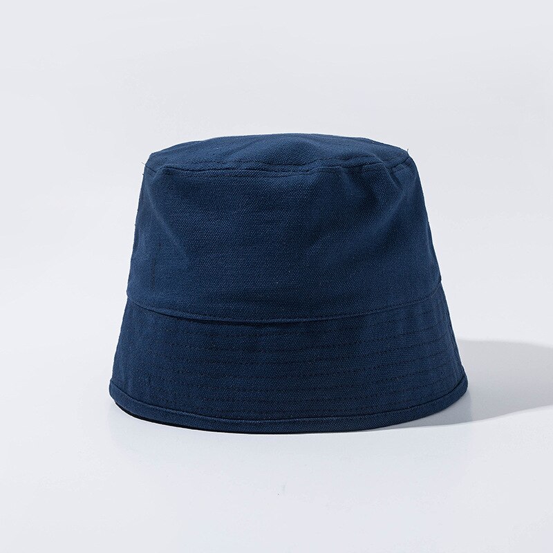 Zomerse stevige opvouwbare emmerpetten dames heren zomerhoeden kleppet vissershoeden zonnebrandcrème hoed anti-uv unisex: Marineblauw a