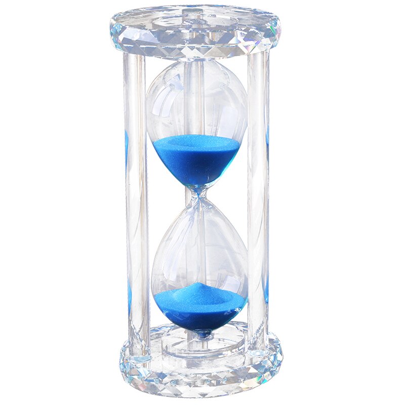 Temporizador de reloj de arena de cristal para niños, decoración creativa anticaída para el hogar, de cumpleaños pequeño para niña, 15/30 minutos