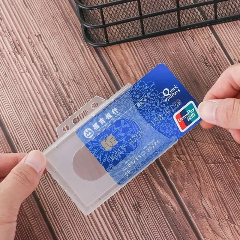 1/10pcs vertikale & horizontale Arbeits karten halter decken multifunktion ale Kunststoff abzeichen Arbeit ID-Karten hülle Halter Schutzhülle