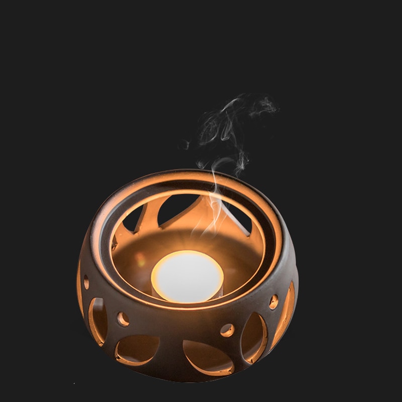 Ceramic Candle Heating Base Insulation Tea Ceremony Base Warmer Teapot Wine Tea Pot Holder Aromatherapy Furnace Japanese Style