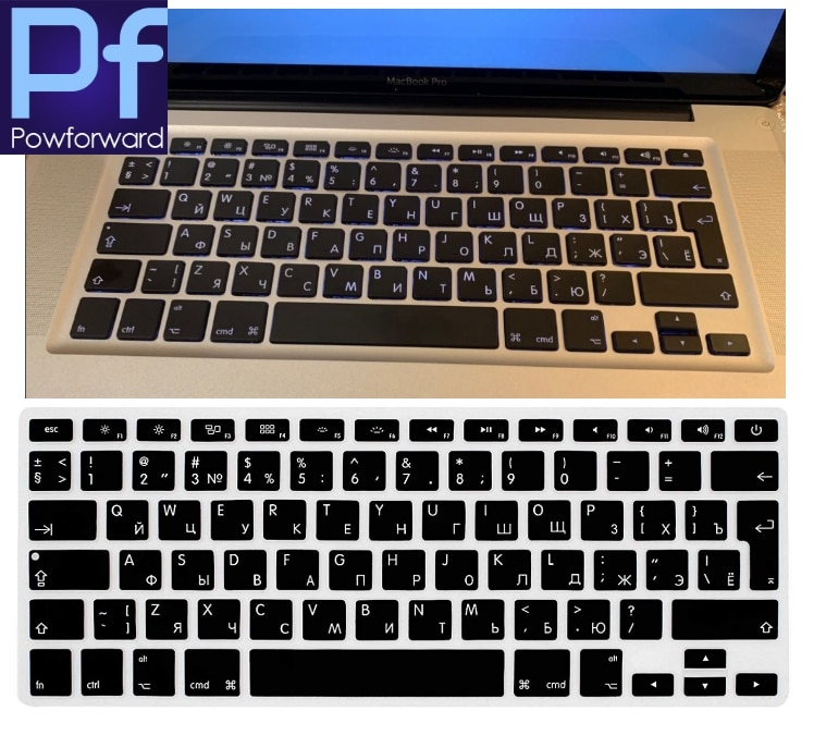 Russische Tastatur Abdeckung Silikon Euro Eu Für Apfel Macbook Luft Profi Retina 13 15 17 alte modell Russland Laptop Haut für Mac Buch
