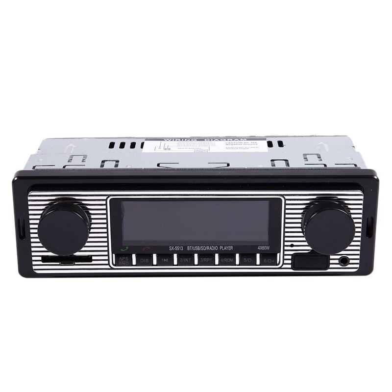 Bluetooth Vintage Auto Radio MP3 Speler Stereo Usb Aux Klassieke Auto Stereo O