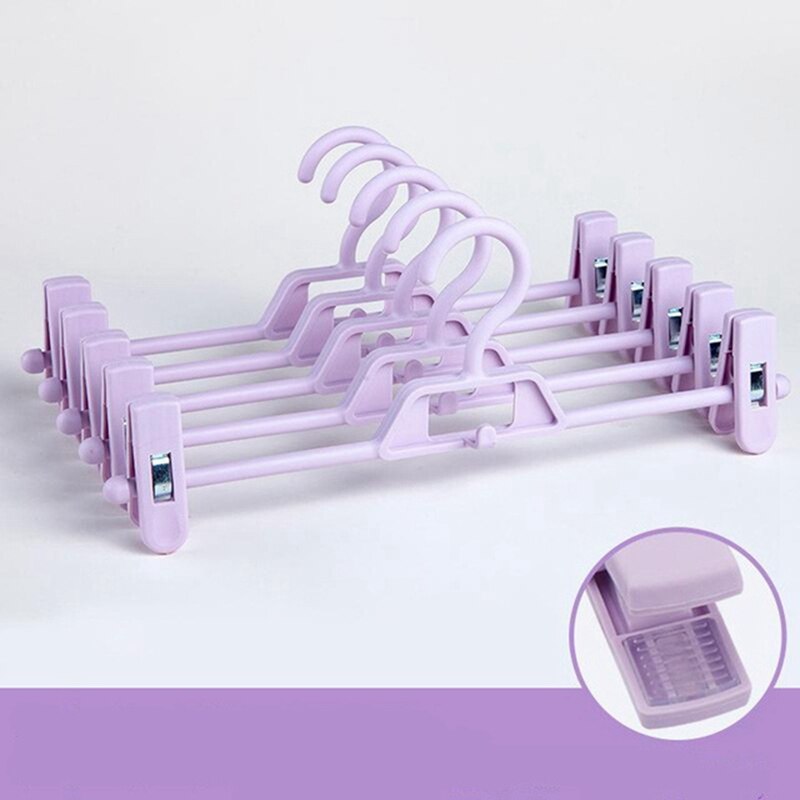 Verstelbare Plastic Kledingrek Voor Broek Rok Clip Beha Wasknijper Ondergoed Slipje Draagbare Hanger Kleding Organizer
