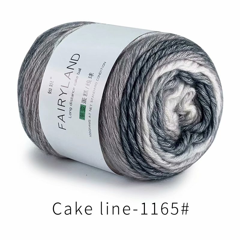 100g Rainbow Color Hand-woven Cotton Yarn Soft Crochet Thick Yarn For Hand Knitting Warm Sweater Sofa Cushion Scarf DIY: 1pc 1165