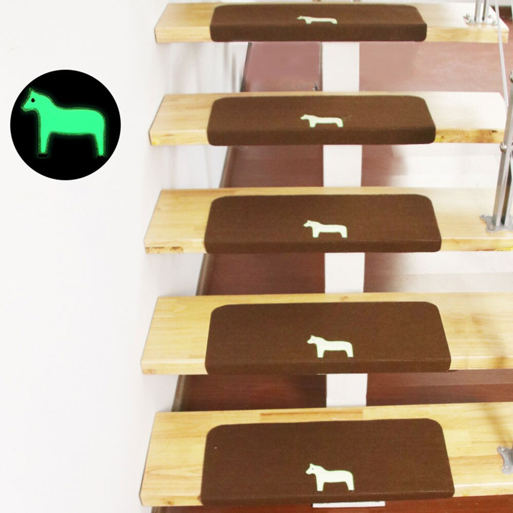 1pc pvc trapper sklisikker matte myk trapp teppe natt lysende trinn trapp teppe beskyttelse deksel pad teppe boliginnredning 70*22cm: E5