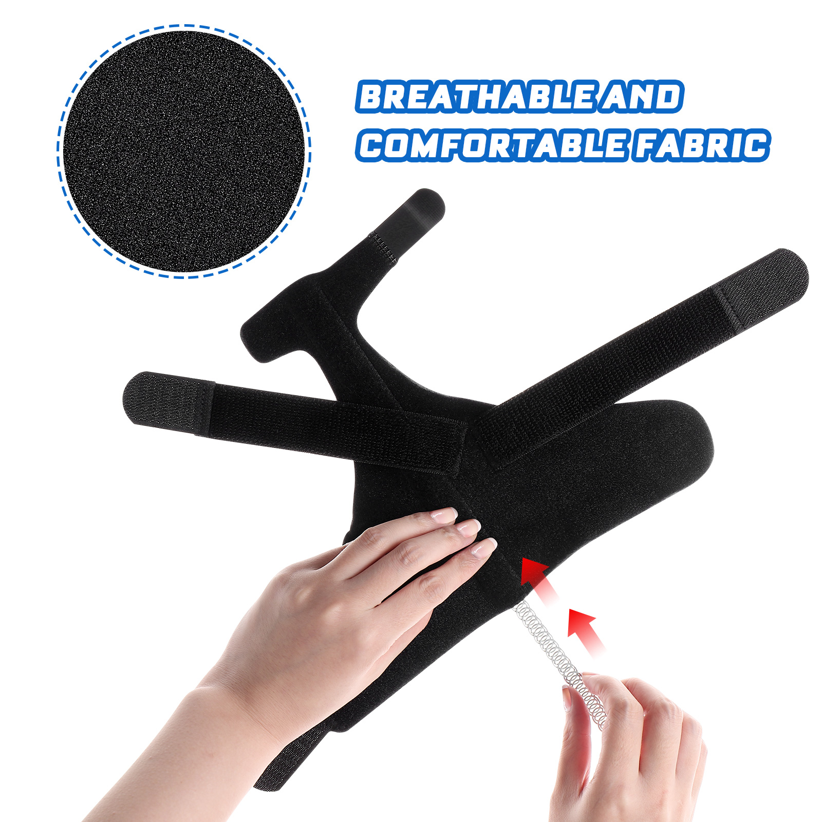 Healifty 1 Set Trigger Finger Splint Arthritis Finger Brace Support Steel Strap Supported Finger Splint Breathable Finger Sleeve