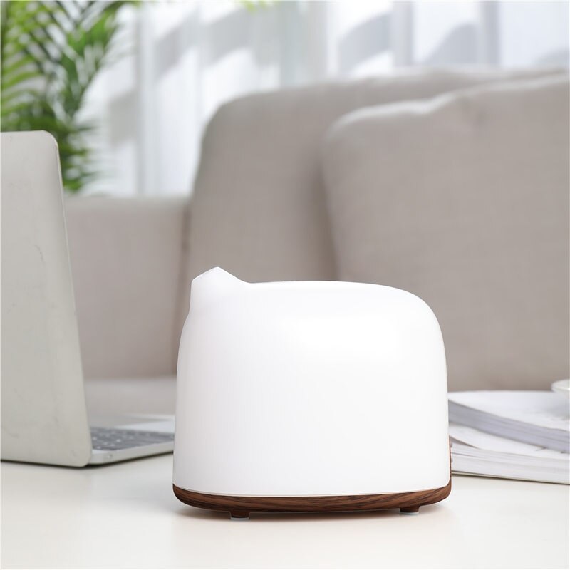 GX. diffusor WIFI Clever Aroma Diffusor APP Stimme Kontrolle Ätherisches Öl Diffusor Luftbefeuchter Kompatibel Mit Alexa & Google Hause: dunkel Holz / AU