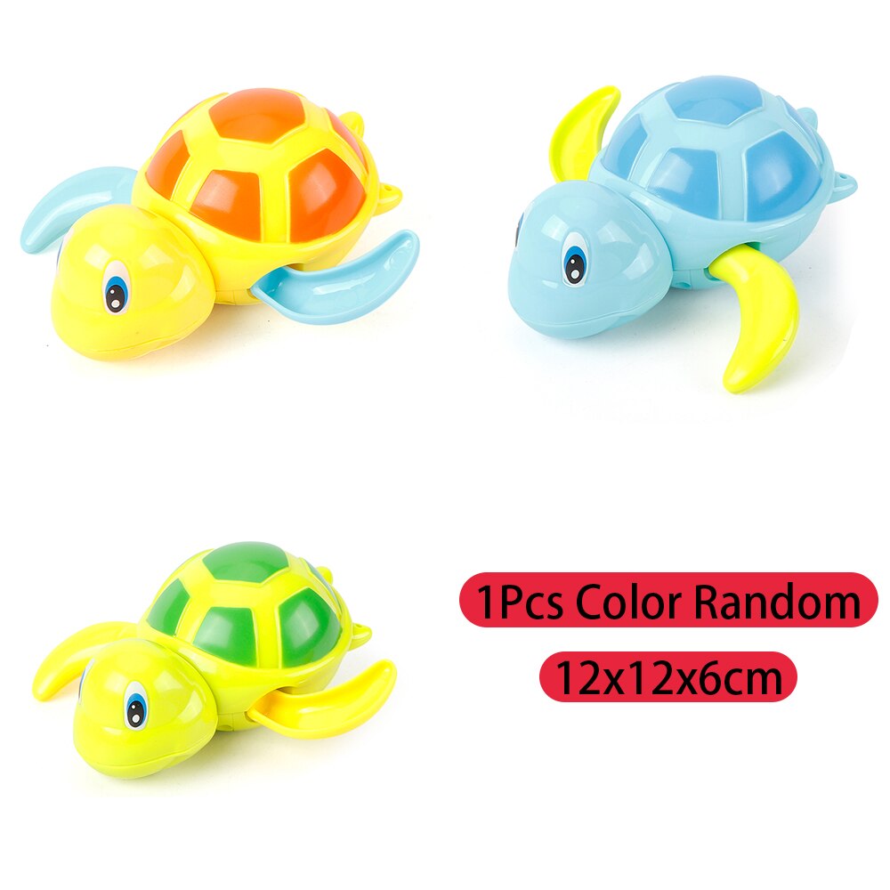 Single Cute Cartoon Animal Tortoise Classic Baby Water Toy Infant Swim Turtle Wound-up Chain Clockwork Kids Beach Bath Toys: WG-554