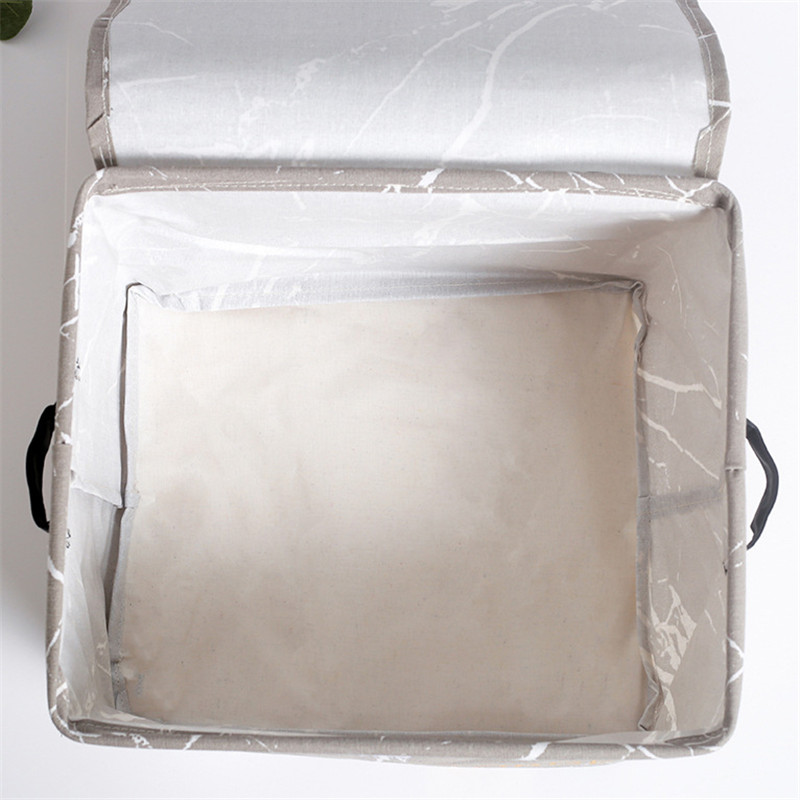 Caja de almacenamiento con de mármol de 30x35x20 cm, caja organizadora para zapatos , funda negra de tela para ropa, cajas y contenedores de almacenamiento plegables