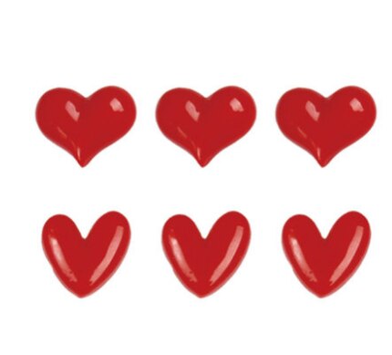 Pizarra magnética con forma de corazón/nube, adhesivo decorativo ABS, imán para nevera: Red heart