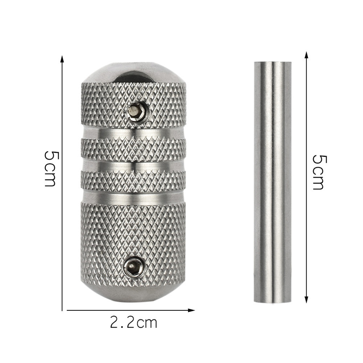 1PC 22MM Stainless Steel Machine Handle General Self-lock Tube Grip Machine Supplies (Silver)