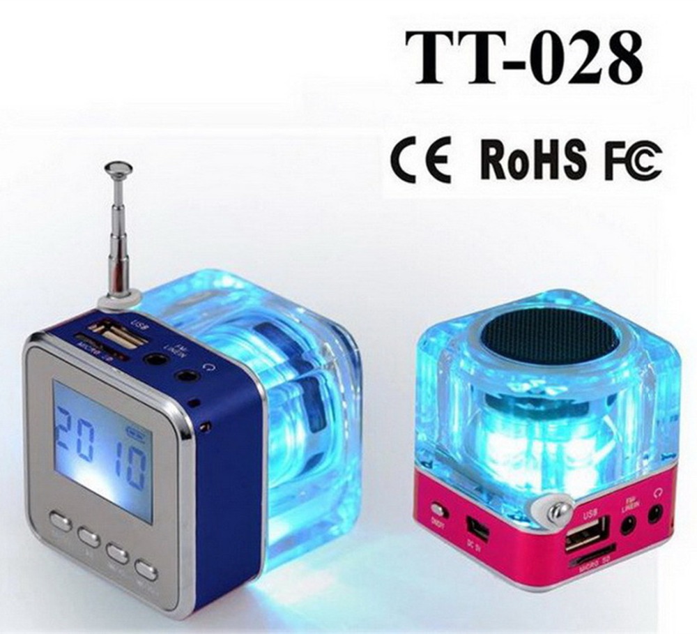 NIZHI Mini Tragbare Musik Lautsprecher LED-anzeige Stereo Klang Kasten TT-028 Digital FM Radio FM Radio SD/TF USB disk MP3 Spieler