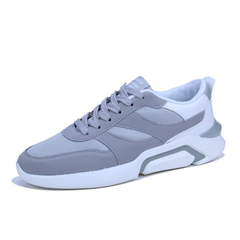 Style Fly Breathable Korean-style Students Casual Shoes Men Outdoor Sports Running Shoes Casual Sneakers Wear-Resistan: Gray / 8