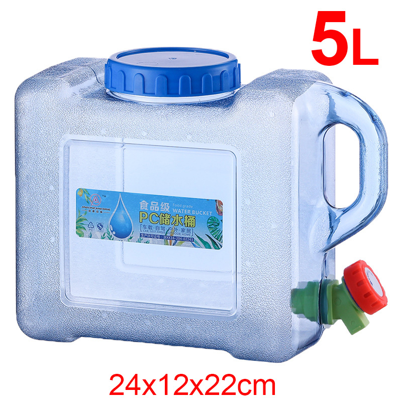 UPORS Portable Water Storage Containers with Faucet Large Water Bucket Jug Tank for Camping Outdoor Hiking BPA-Free: 5L