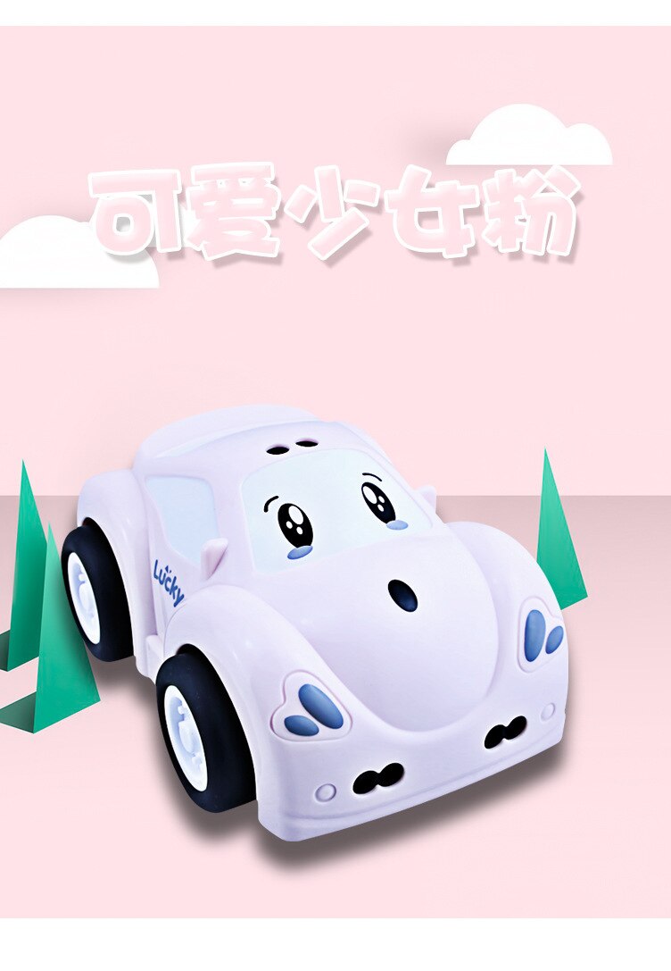 Cartoon obstacle avoidance sound light interactive baby toy