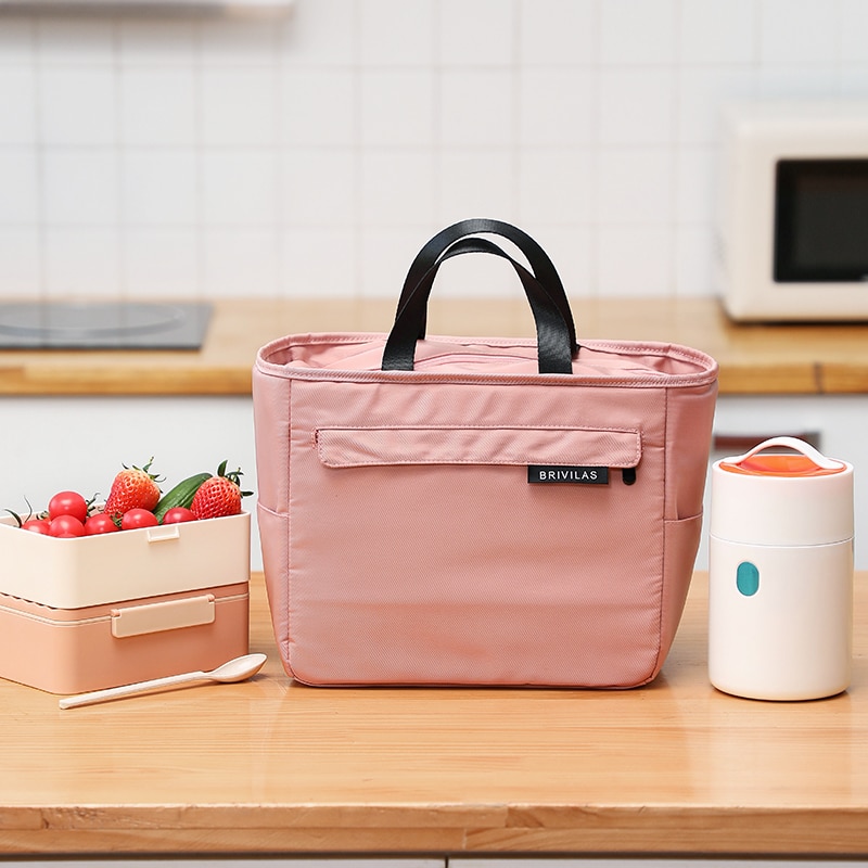Brivilas Cooler Lunch Bag Multicolor Bags For Women Hand pack Thermal Breakfast Food Lunch Box Portable Picnic Travel Handbags