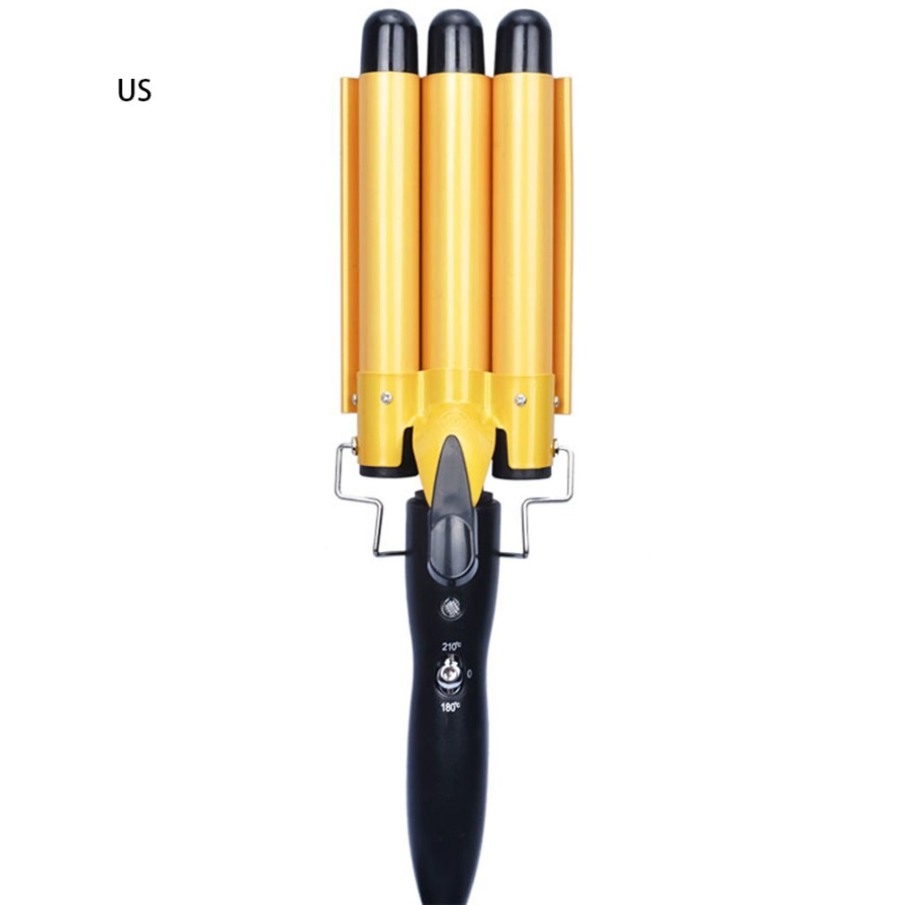 Bigoudi lisseur peignes revêtement en céramique bigoudi oeuf rouleau ondulé forme outils Beatuy cheveux soins outils: 25mm Gold / EU