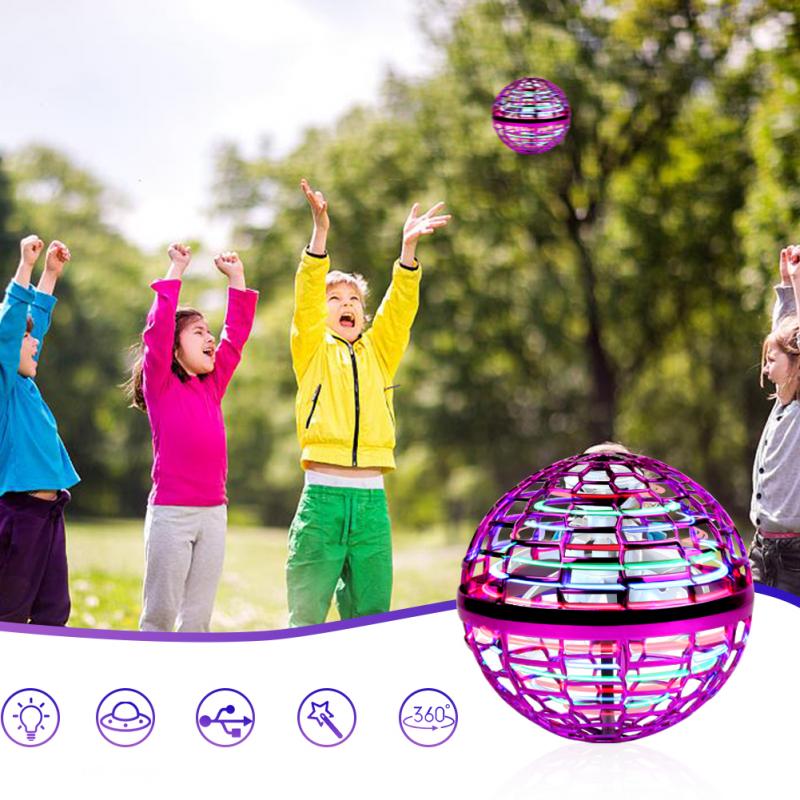 Boomerang-Spinner con trucos sin fin, juguete volador con luz Rgb, OVNI, Drones operados a mano, de Navidad, juguete para niños y adultos