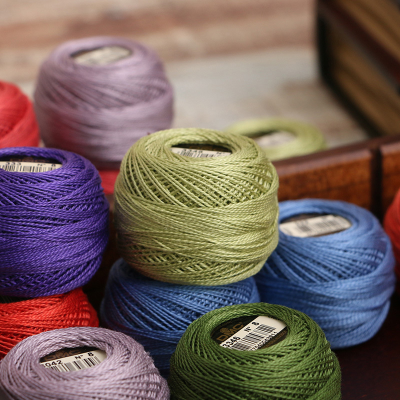 Hilos de punto de cruz DMC originales, hilo de bordar, hilo de moulina, hilo de algodón para gancho, hilo de coser, línea de ganchillo