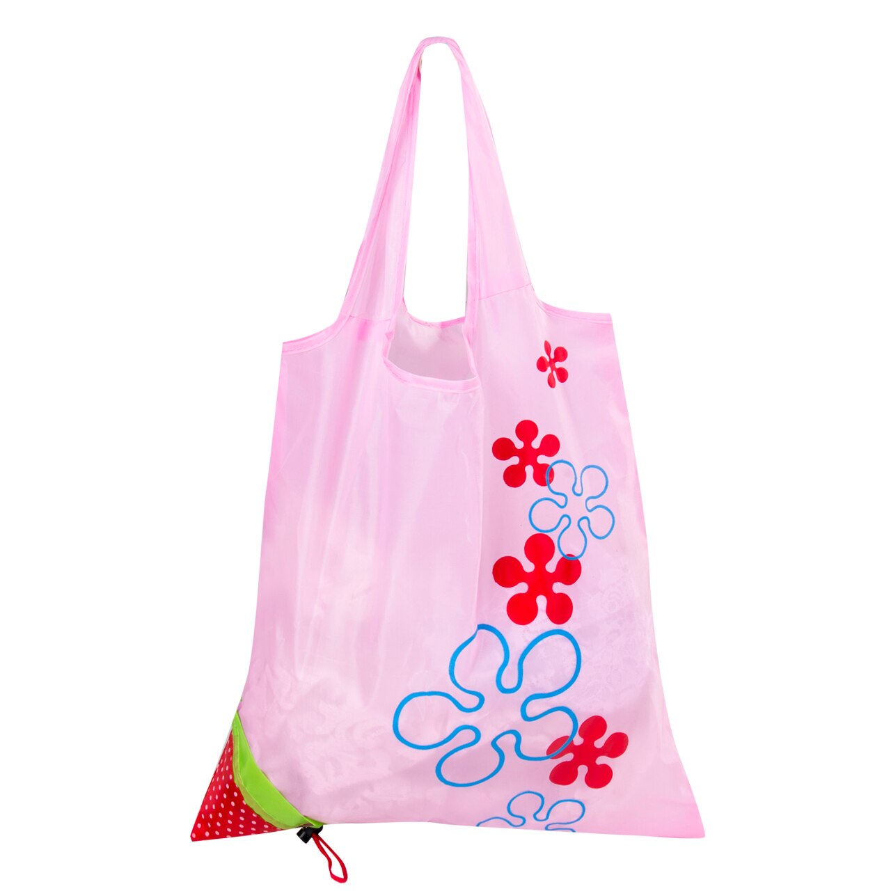 8 farben Eco Große Erdbeere Resuable Nylon Faltbare Lebensmittel Gemüse Obst Tasche Einzelhandel Einkaufstasche: Rosa