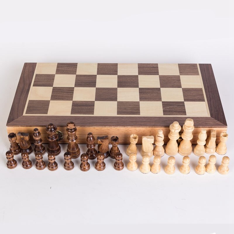 Træ skak skakbrikker netic skak underholdning brætspil