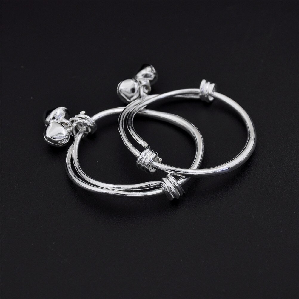Bracelet cloche plaqué pour enfants | , en argent, de fête d'anniversaire, bénédiction meilleure pour les enfants