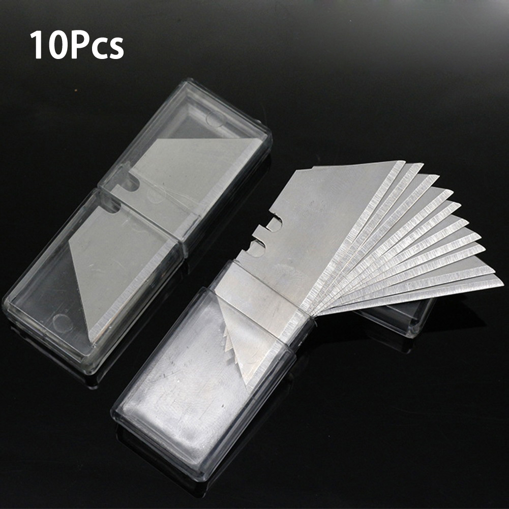 10Pcs/Set Trapezoidal Blade Special Knife Blades Steel Material Utility Knife Trapezoid Blades Replacement DIY Art Craft Cutter