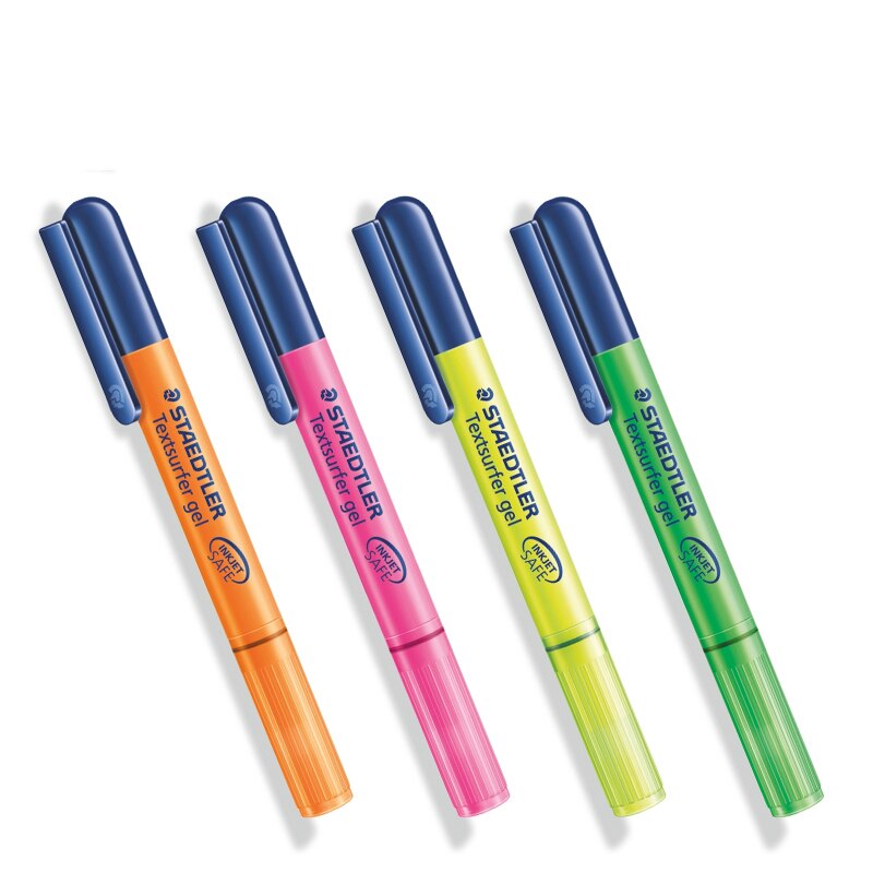 Staedtler 264Textsurfer resaltador de Gel Inkjet-Safe Twist-Línea de Acción ancho 3mm-paquete de 10: 4 piece  4 colors