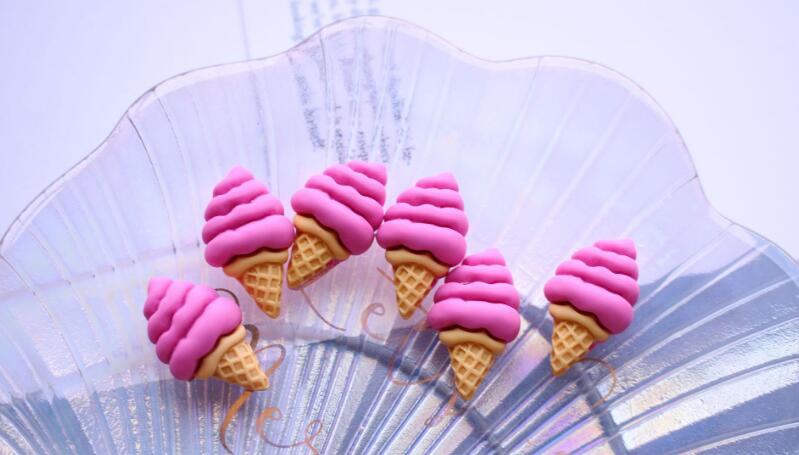 20pcs/lot Doughnut Resin Flatback Flat Back Cabochon Kawaii Decoration Miniature Resin Ice cream Food For DIY: 07