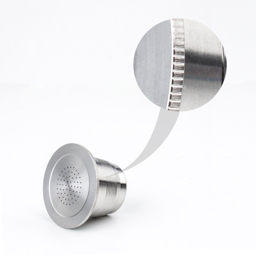 Capsulone/STAINLESS STEEL Metal capsule compatible for nespresso coffee Machine Refillable Reusableand coffee capsule and tamper