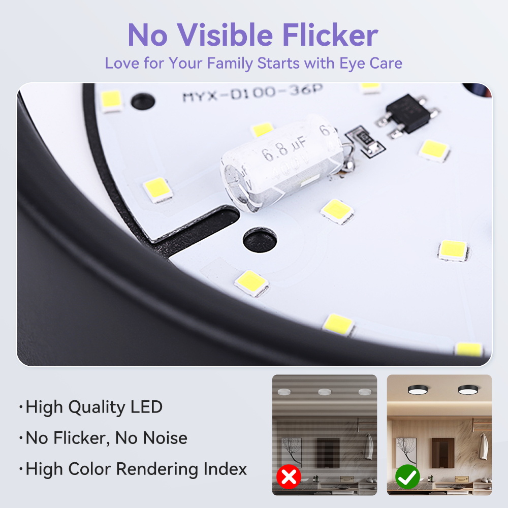 Led-downlight inomhus taklampor 3 färger dekoration nedåtriktad lyster hushållsapparater rumslampor panel gatuarmaturer sovrum led-spotlight
