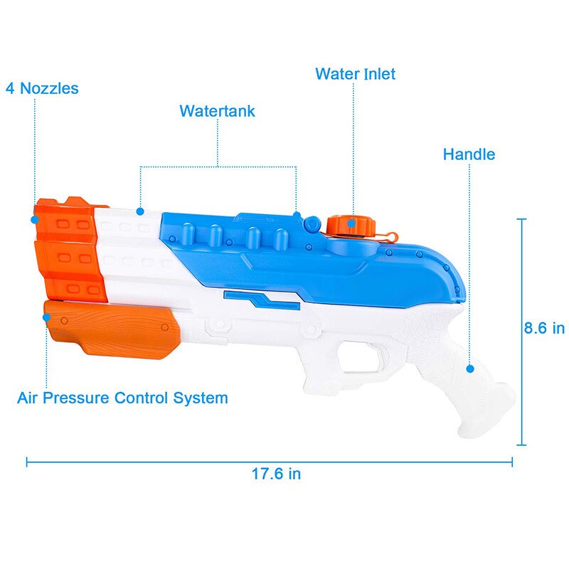 Wasser Pistole Sprinkler Wasser sprühen Sprinkler Große Kapazität 1200Cc Sprinkler Ich bin Freien Schwimmen Schwimmbad Strand Wasser Spielzeug Für freundlicher